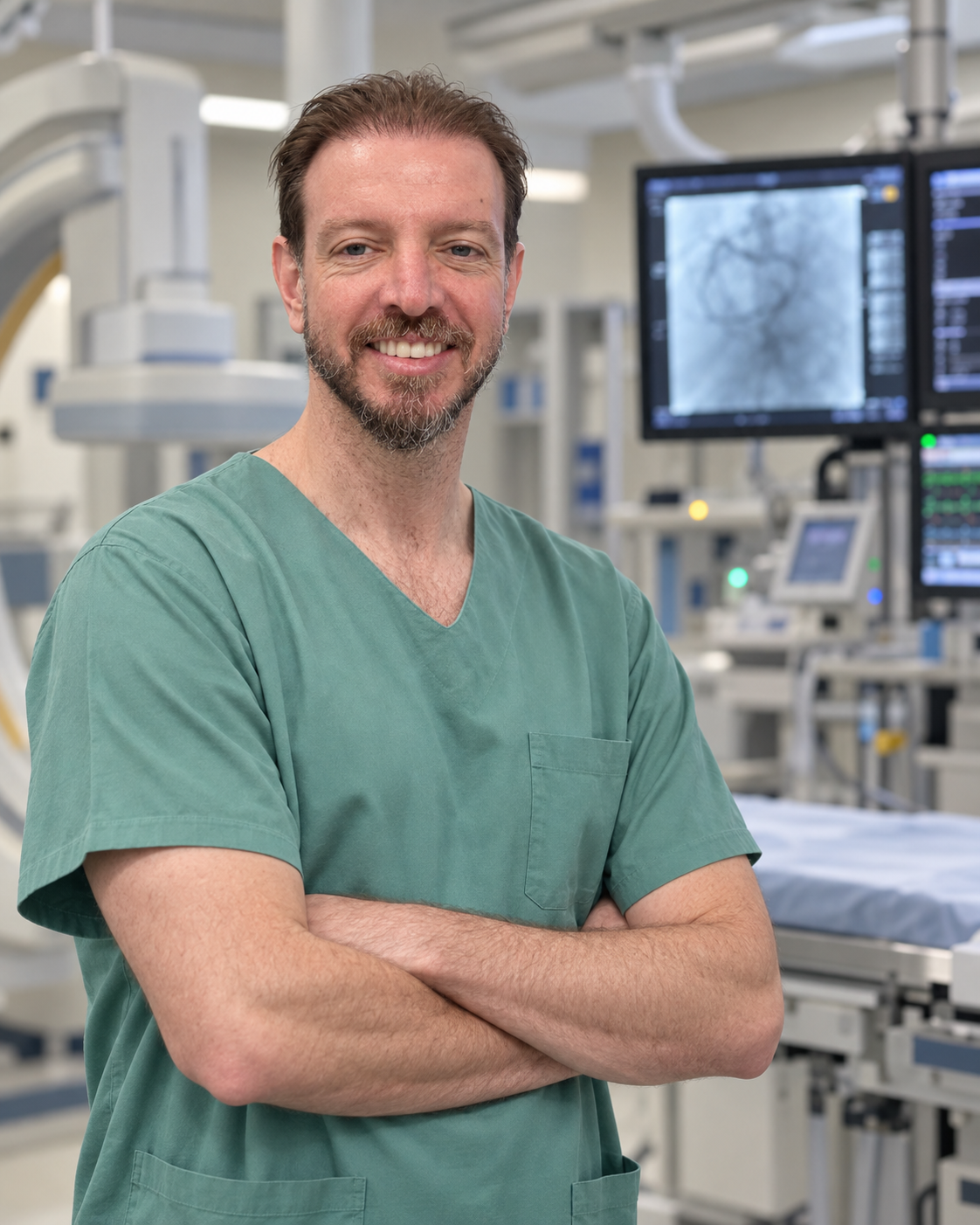 Dr. Júlio Schulz em sala de hemodinâmica